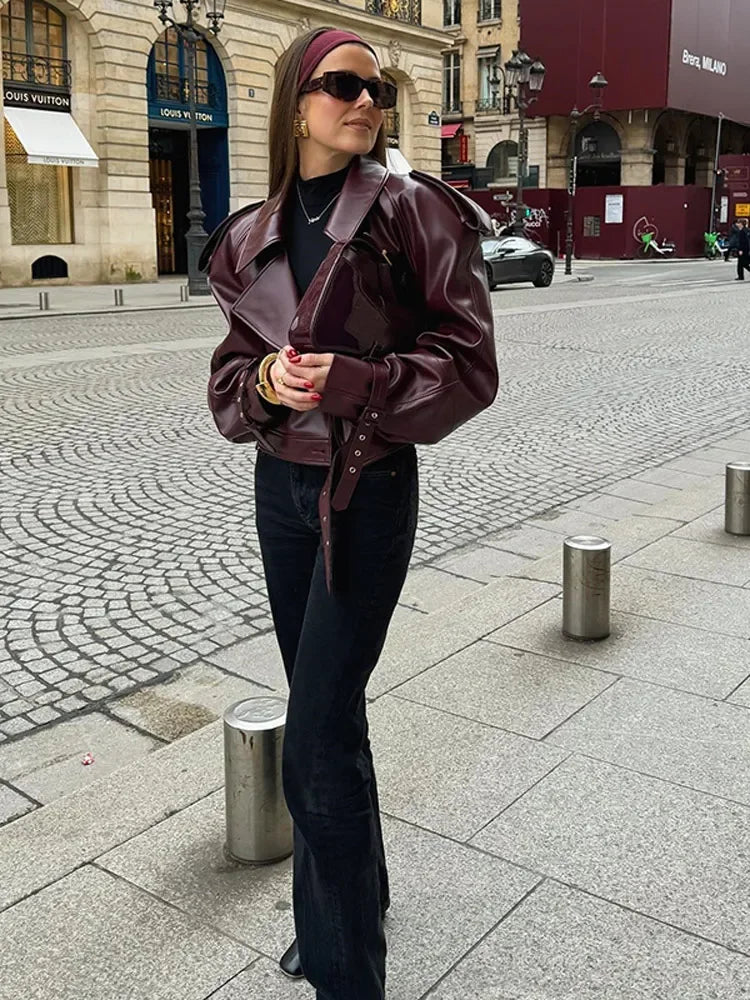 Leather Jacket Vintage Coat